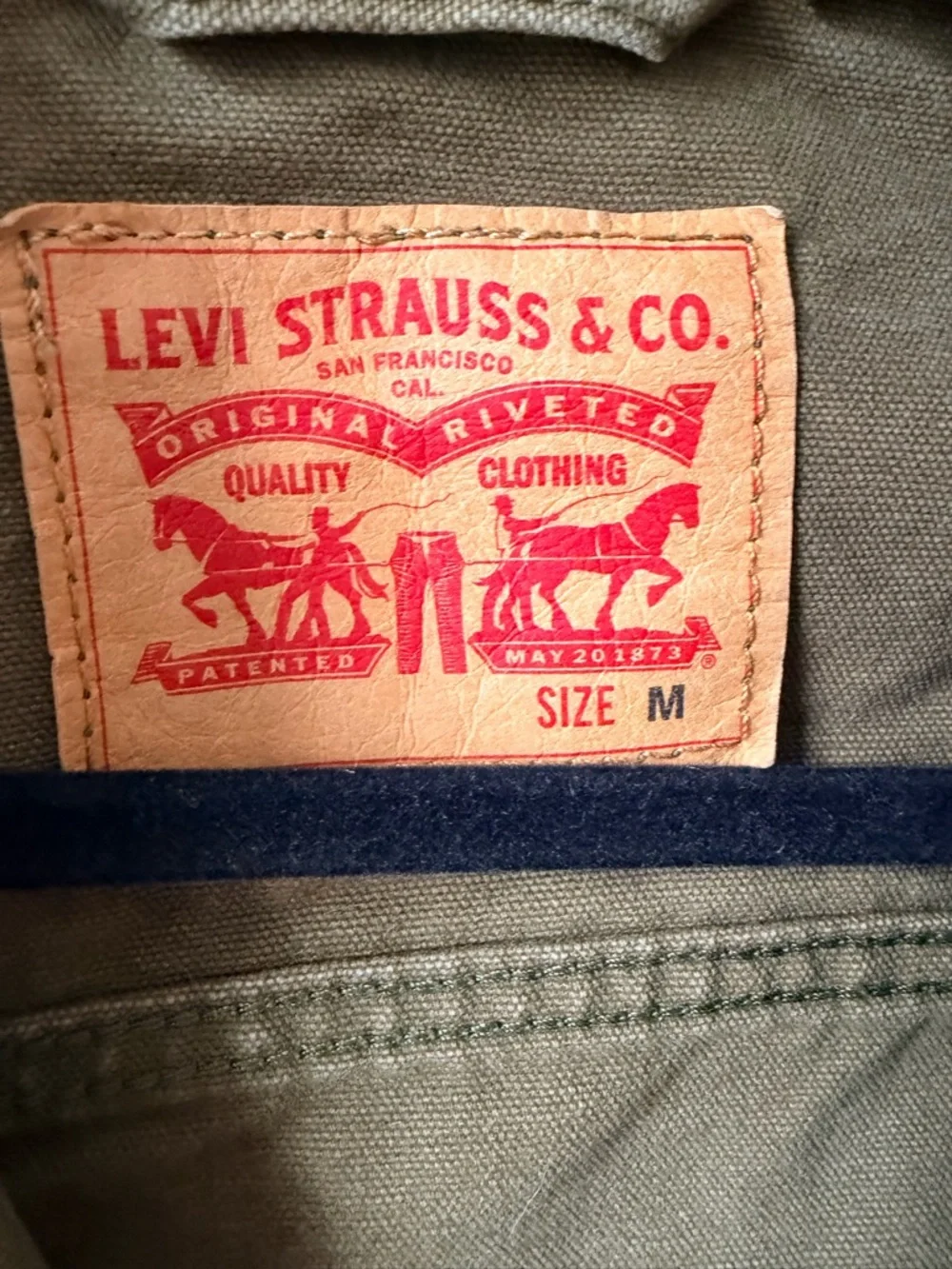 Levi's Olive Utility Denim Jacket - Picture 2 of 8